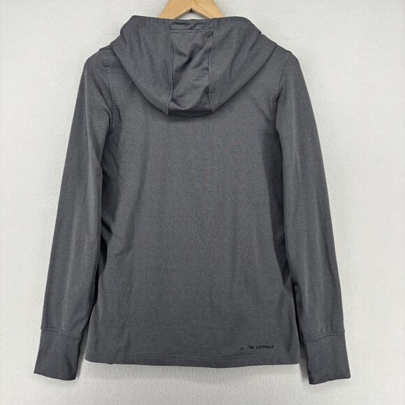 UNDER ARMOUR Hoodie Women M ColdGear Infrared EVO Fitted Sweatshirt Running Gray - Picture 3 of 13